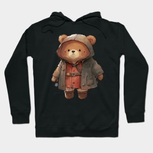 Cute Bear Cartoon Adventurer Adorable Kawaii Animal Hoodie